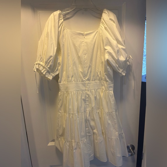 NWOT Rachel Parcell Ivory Puff Sleeve Dress - Picture 4 of 4